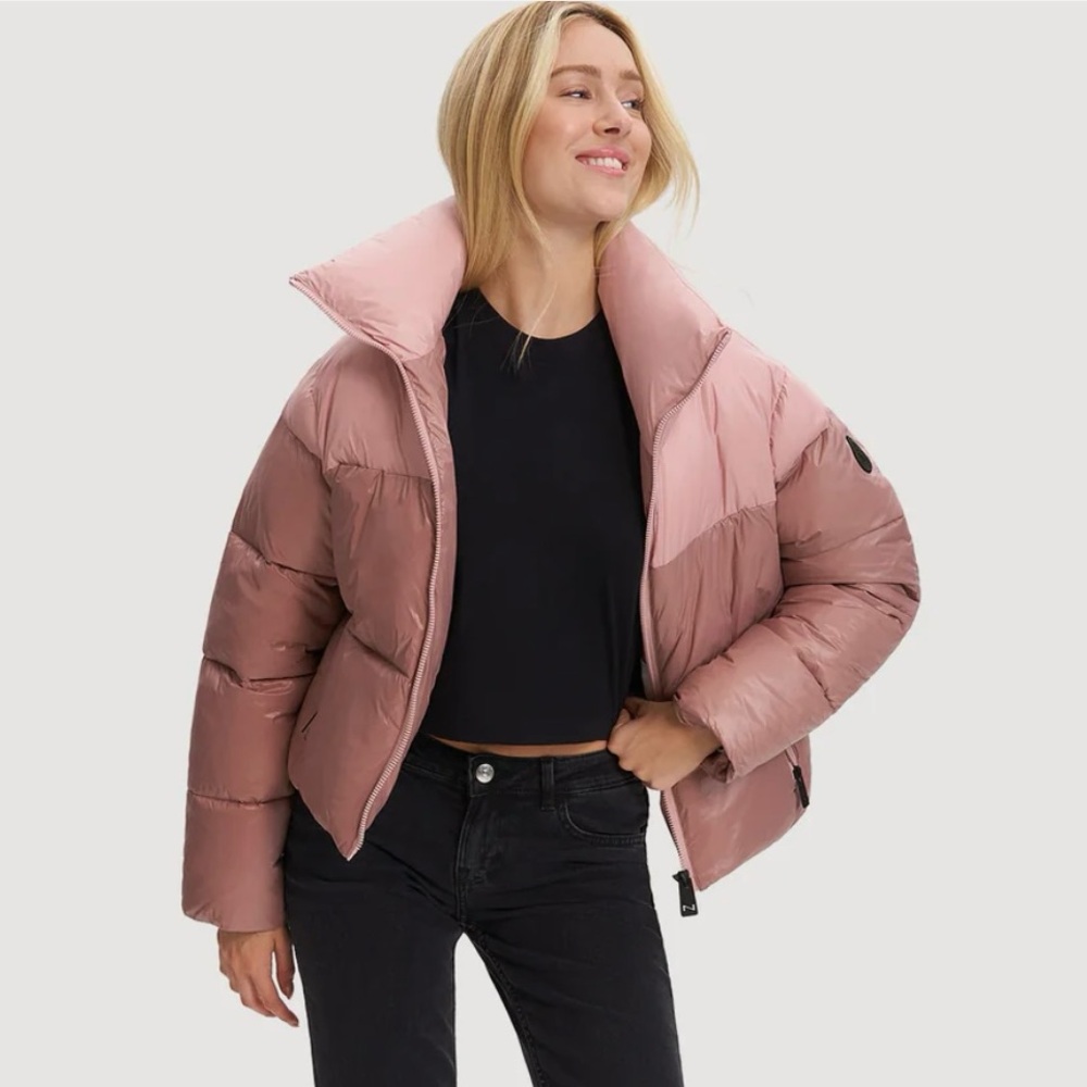 Noize Lotte puffer jacket in mauve, size L (NWOT)